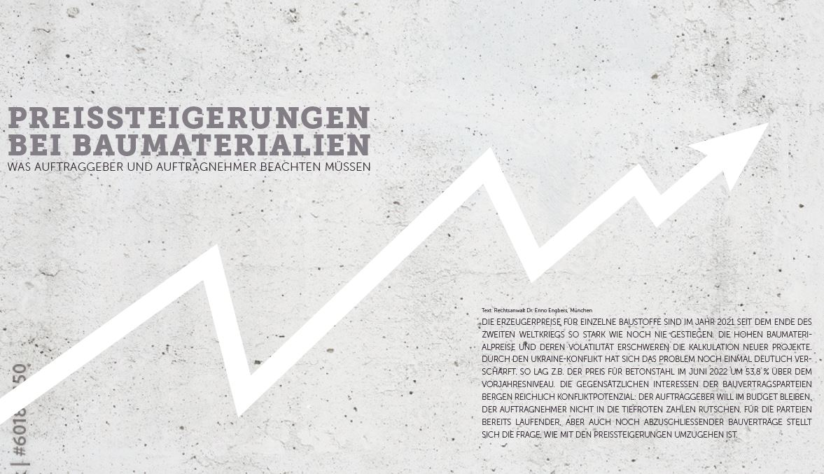 Preissteigerungen bei Baumaterialien